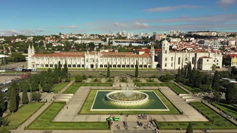 Aerial-view-of-Jeronimos-Monastery-in-Belem-Lisbon