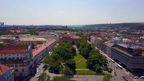 Beautiful-aerial-view-of-the-park-in-Prague.