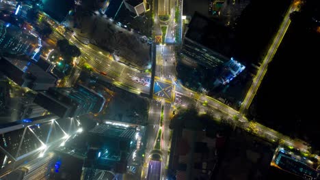 calle-de-tráfico-kuala-lumpur-Night-aérea-panorama-timelapse-4k-Malasia