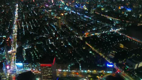 Lapso-de-tiempo-hermoso-edificio-y-arquitectura-en-la-ciudad-de-Taiwán