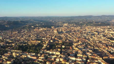 Aerial-View-of-Florence-at-sunrise