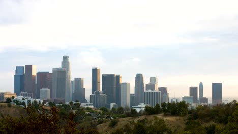 Centro-de-la-ciudad-de-Los-Ángeles-en-golden-horas