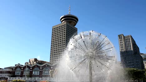 Skyline-Brunnen,-der-Innenstadt-von-Vancouver