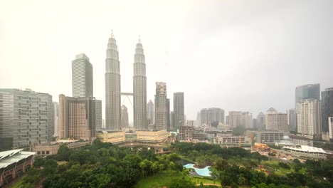 day-to-night-cloudy-hazy-sunset-at-Kuala-Lumpur-City-Centre