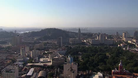 Aerial-view-of-Downtown-Buildings-of-Rio-de-Janeiro-,-Brazil
