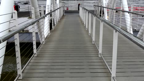 The-pathway-to-the-ferry-boat-on-dock