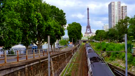 Tren-Suburbano,-París,-Francia