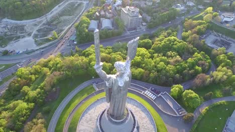 Kiev-City---the-capital-of-Ukraine.-Mother-Motherland.-Aerial-view.