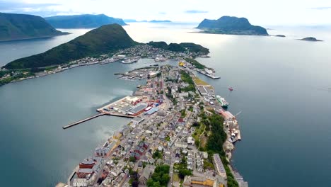 City-of-Alesund-Norway-Aerial-footage