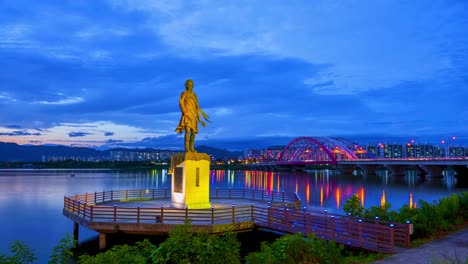 Time-lapse-of-Chuncheon-City,Seoul-South-Korea