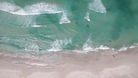 Vista-aérea-de-playa-blanca-y-las-olas