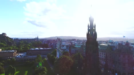 Aerial-view-of-Edinburgh,-Scotland