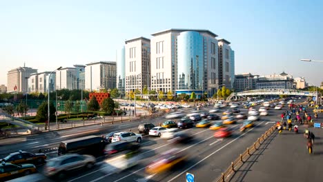 Timelapse-de-Beijing-Chang-An-Avenue-durante-el-día