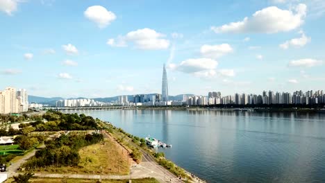 Blick-auf-Skyline-von-Seoul-in-Südkorea.