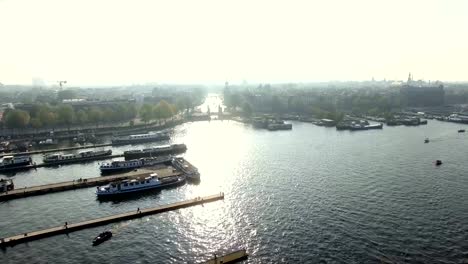 Bay-of-Amsterdam,-view-from-above