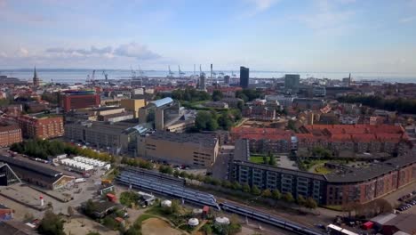 Cityscape-view-from-drone