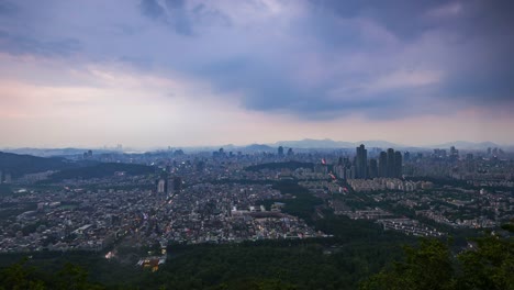 Zeitraffer-4K-der-Stadt-Seoul,-Südkorea.