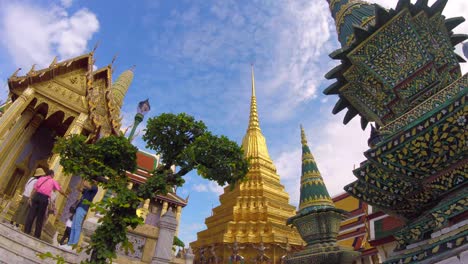 Tiempo-lapso-Wat-Phra-Kaew-(Buda-del-templo-de-Esmeralda)-Bangkok,-Tailandia