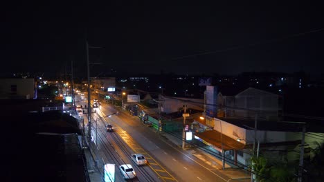 noche-tiempo-phuket-isla-chalong-tráfico-carretera-azotea-panorama-4k-Tailandia