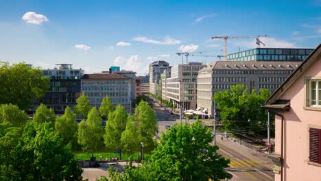 switzerland-sunny-day-zurich-city-traffic-bridge-rooftop-panorama-4k-timelapse