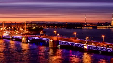 time-lapse-photography-of-Saint-Petersburg,-sights-of-the-city