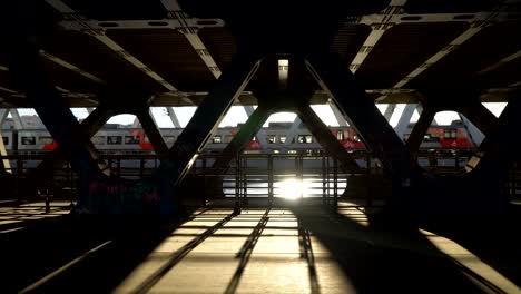 view-of-the-city-from-inside-the-spatial-structure-of-the-steel-bridge