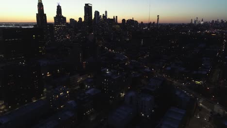 Aerial-of-Downtown-Brooklyn,-New-York