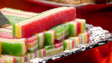 Colorful-candy-strips-with-the-sugar-coat