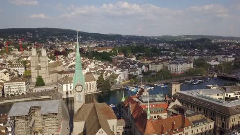 sunny-day-zurich-center-famous-central-district-riverside-aerial-panorama-4k-switzerland