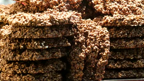 Chocolate-rice-crispies-piled-up-on-the-table