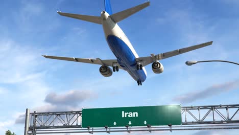 Flugzeug-Landung-Iran