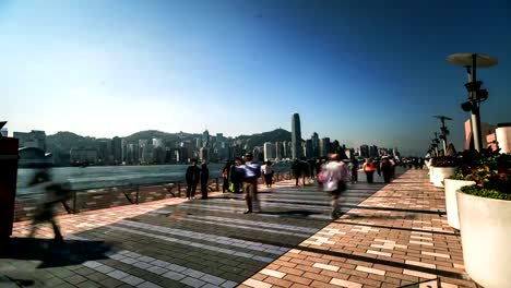 Hong-Kong,-China-Nov---15,-2014:-Vista-a-la-Avenida-de-las-estrellas-de-Kowloon-en-Hong-Kong,-China