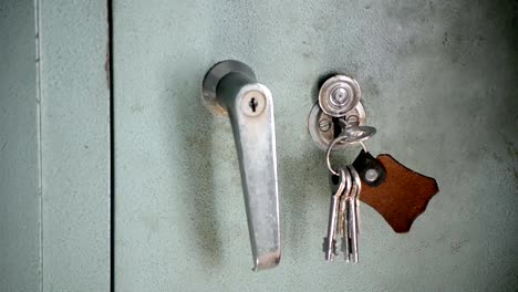 Locker-With-Key-Hanging