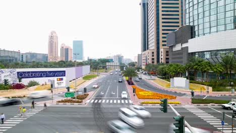 dubai-media-city-Verkehr-Straße-Zeitraffer