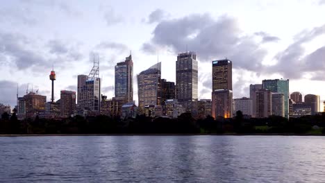 Sydney-Skyline-Sonnenuntergang-Zeitraffer