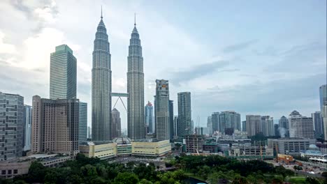 HD-time-lapse-footage-of-cloudy-hazy-day-at-Kuala-Lumpur-City-Centre