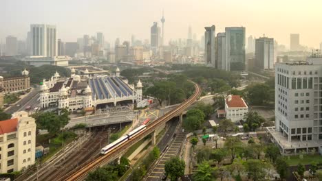 Sunrise.-Kuala-Lumpur-city-skyline.-Time-lapse.