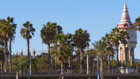 sun-light-barceloana-beach-bay-lighthouse-Veranstaltungsraum-\"panorama\"-4-k-Spanien