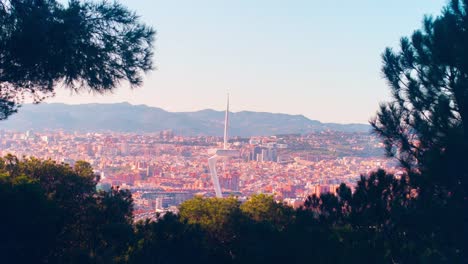 anella-olimpica-barcelona-sun-light-panorama-4k-time-lapse-spain