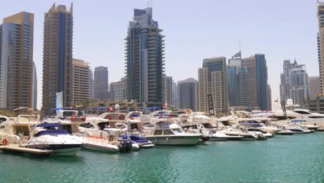 dubai-marina-sun-light-yacht-dock-gulf-panorama-4k-uae