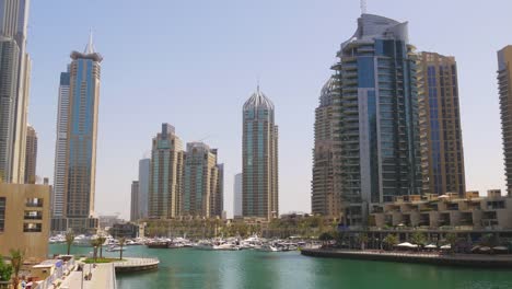 uae-sun-light-dubai-marina-gulf-panoramic-view-4k