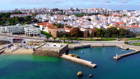 Aerial-from-the-city-Lagos-in-the-Algarve-Portugal