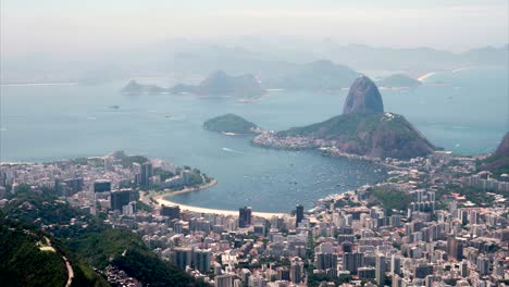 Timelapse-of-Rio-de-Janeiro,-view-from-the-Corcovado