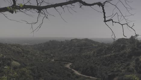 Vista-de-montaña-del-parque-Griffith,-Los-Angeles