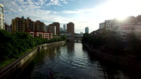 aerial-flight-over-the-Robertson-quay-river