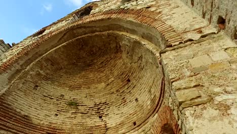 Ancient-ruins-of-Church-of-Christ-Pantocrator,-Nessebar,-Bulgaria