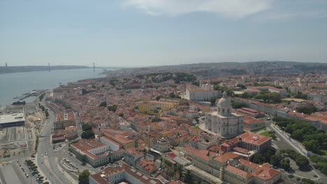 Portugal-verano-día-Lisboa-paisaje-urbano-Bahía-aérea-panorama-4k