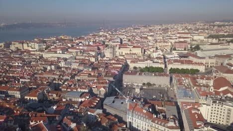 Portugal-verano-día-Lisboa-paisaje-urbano-Bahía-aérea-panorama-4k