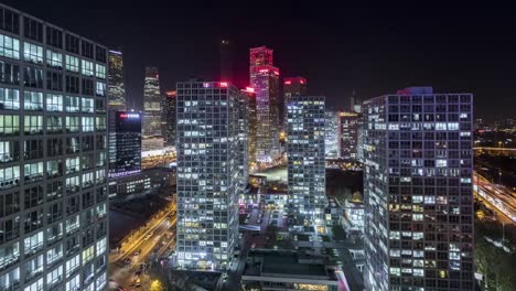 Beijing-CBD-Bürogebäude-Zeitraffer