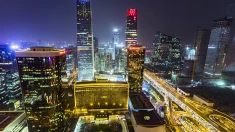 Lapso-de-tiempo-Beijing-central-business-district